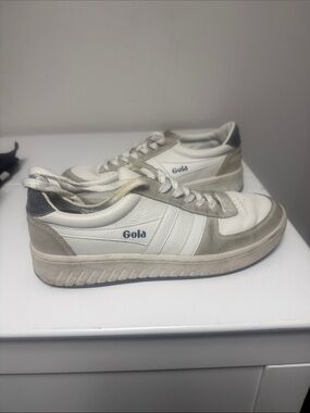 Gola Women's White and Light Gray Athletic Sneakers US 9 Euro 40